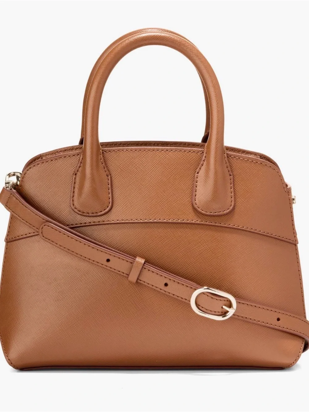 ✅NEW “Cole Haan” The Lady Small Black Saffiano Leather Satchel Bag - Black